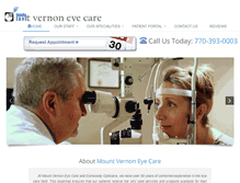 Tablet Screenshot of mountvernoneyecare.com